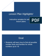 Lesson Plan Highlights