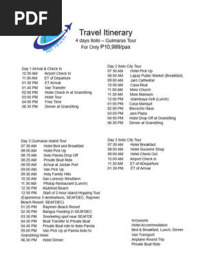Travel-Itinerary