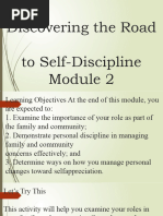 HGP Module 2 Discovering The Road To Self Discipline