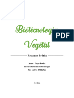 Biotecnologia Vegetal - Resumos Prática