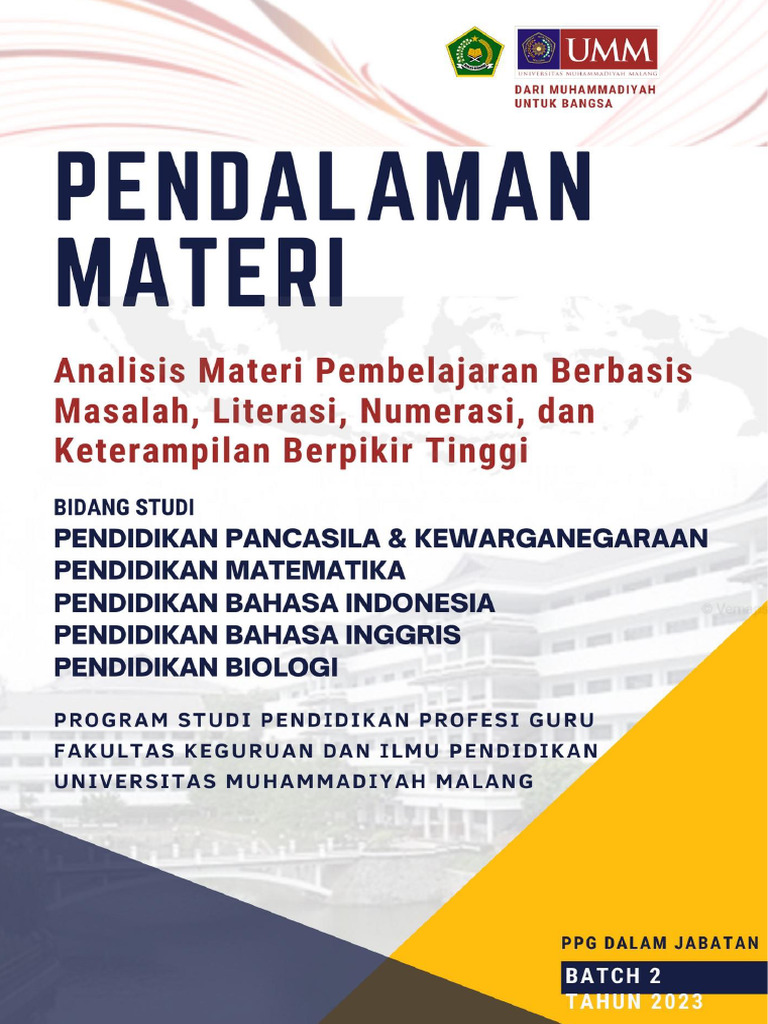 Pendalaman Materi Ppg Daljab Kemenag Batch 2 Tahun 2023 Pdf