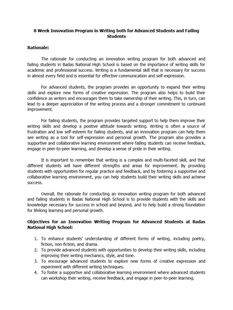 Innovation Program in Writing | PDF | Standardized Tests | Poetry