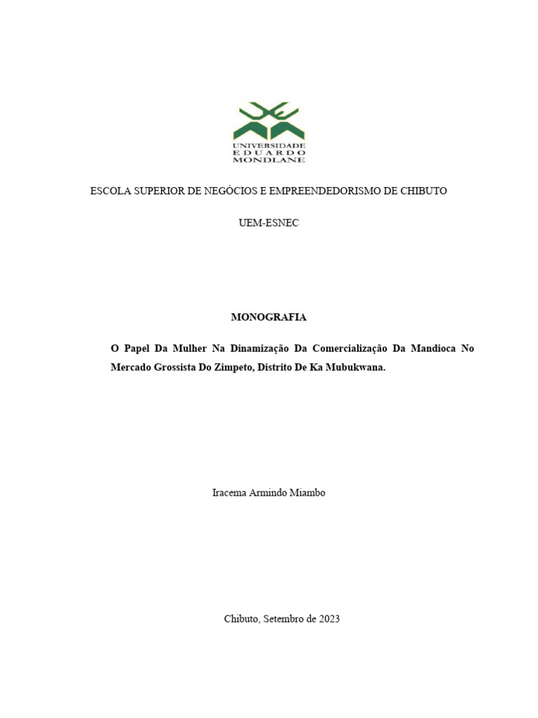 V . Final Iracema AA. Miambo - REV - NX | PDF
