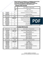 Date Sheet (DIT 2nd Term 2023) Old Course 