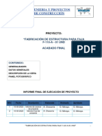 Informe Fabricación de Estructura para Faja F-110-A - 01 Und