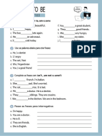 Verb To Be Grammar Practice Worksheet