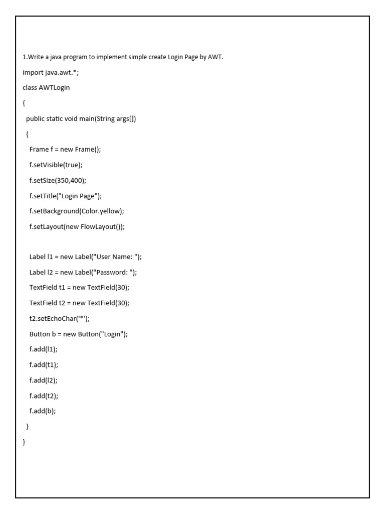 AWT (Java) | PDF
