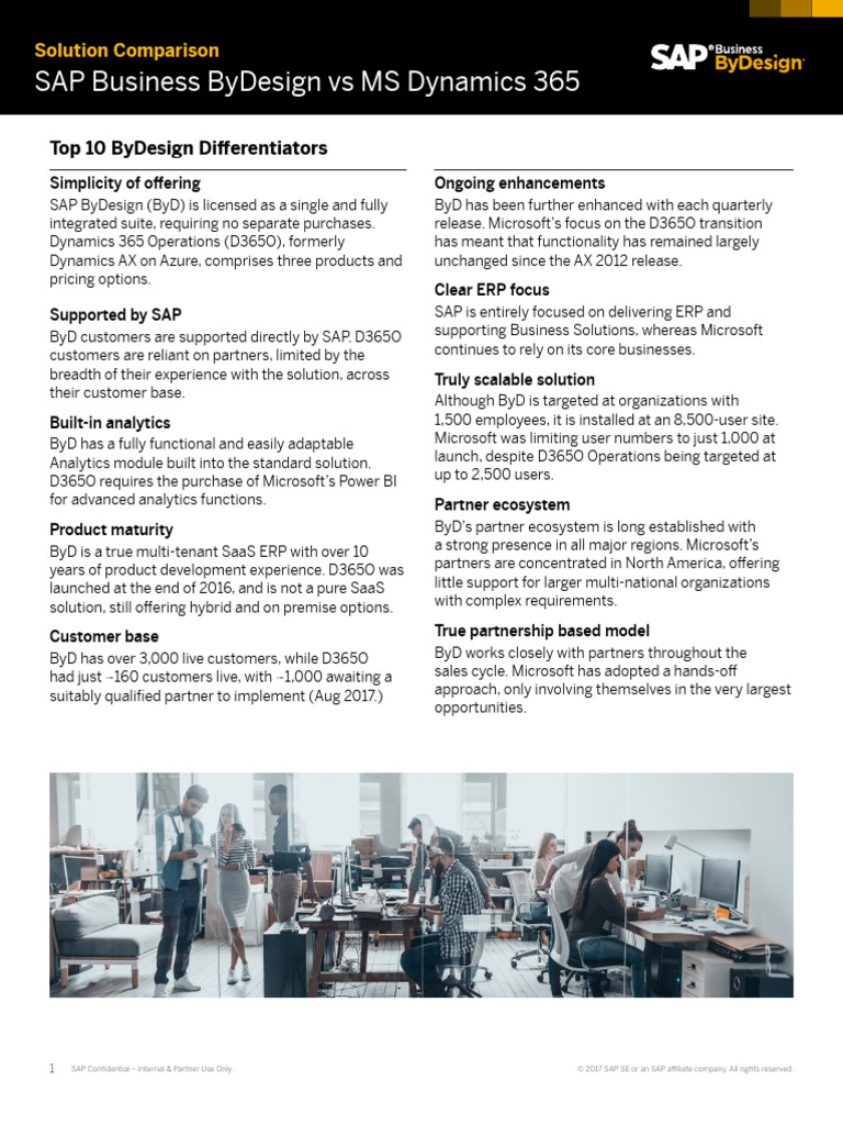 SAP ByDesign Solution Comparison Vs Microsoft Dynamics 365 PDF
