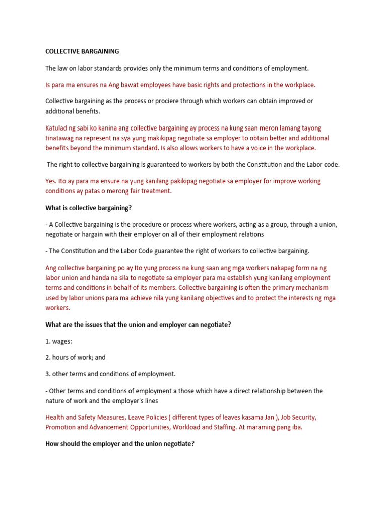 Labor Report Pdf Collective Bargaining Employment