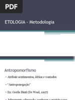 ETOLOGIA - Metodologia