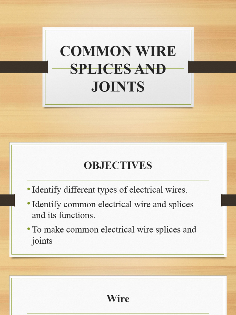 Common Wire Splices and Joints PDF