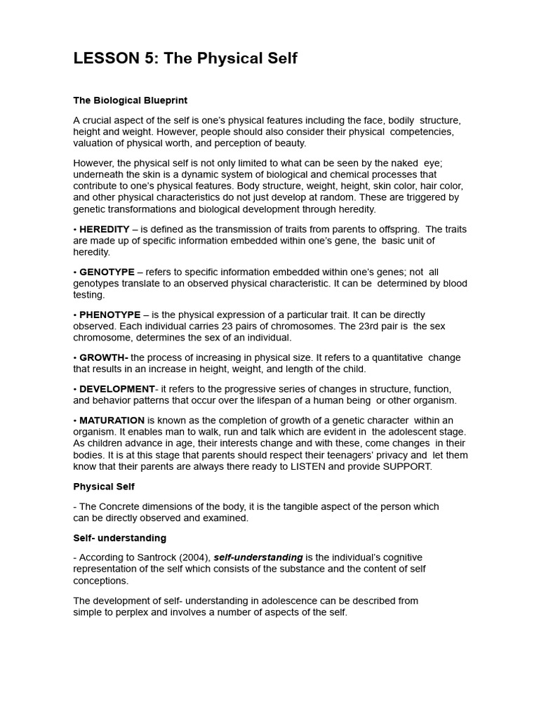 Understanding the Physical Self in Adolescence | PDF | Puberty ...