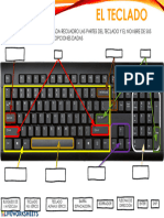 El Teclado: Completá en Cada Recuadro Las Partes Del Teclado Y El Nombre de Sus Teclas Con Las Opciones Dadas