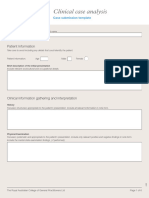 PEP Clinical Case Analysis Clinical Case Submission Template
