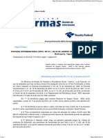 Portaria Interministerial MTPS - MF Nº 1, de 08 de Janeiro de 2016