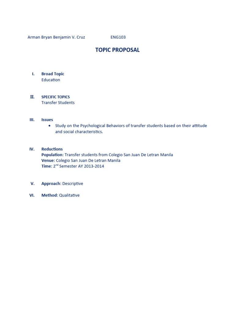 Eng 103 Topic Proposal 2 | PDF | History