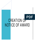 How To Create Award Notice