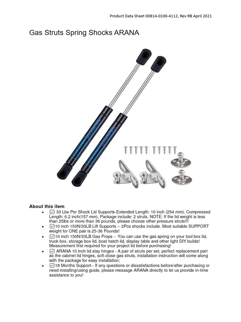 Gas Struts Spring PDF