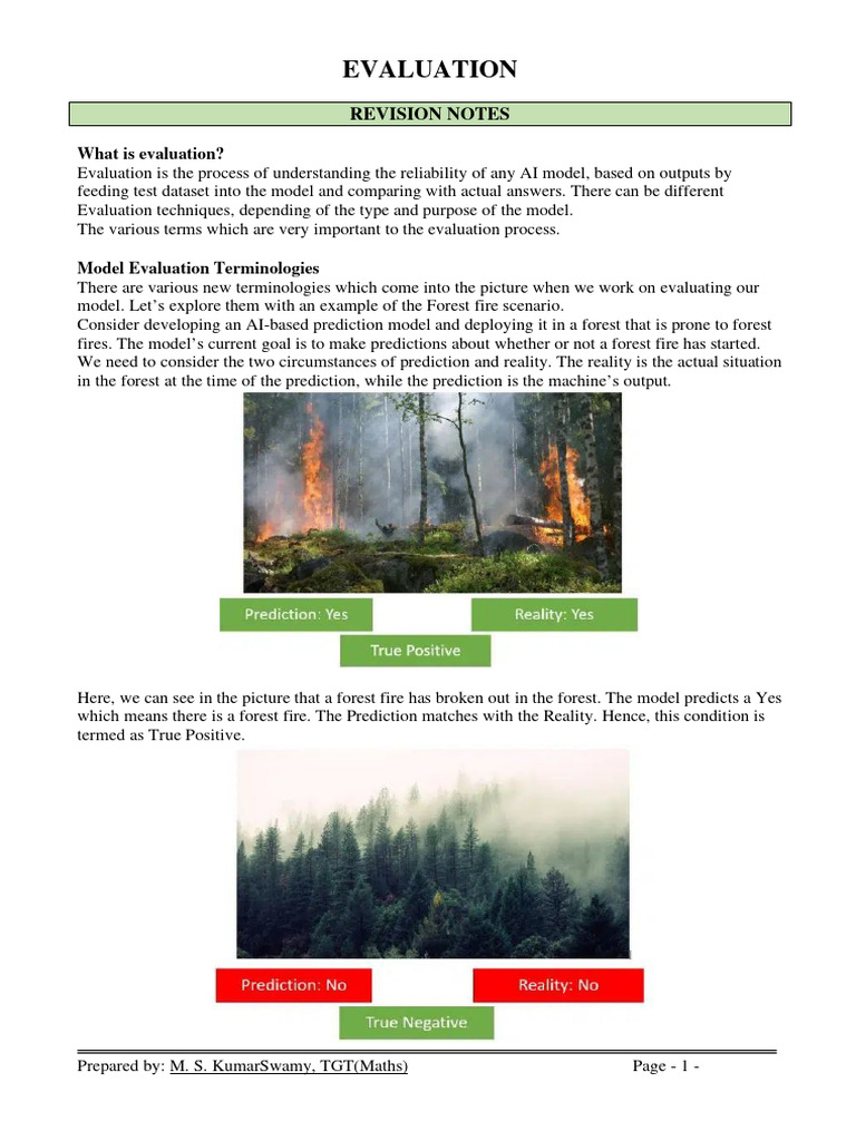 AI Model Evaluation Basics | PDF | Accuracy And Precision | Cognitive ...