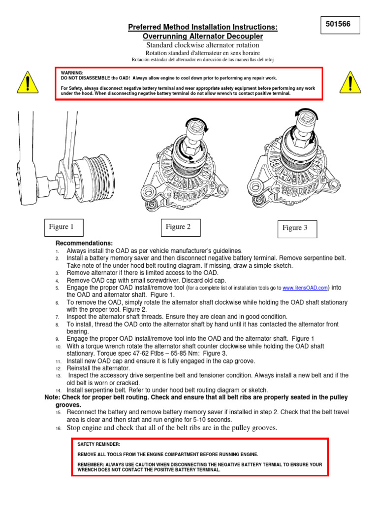 Standard Clockwise Alternator Rotation | PDF