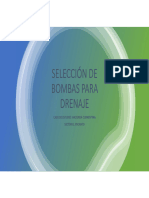 SELECCIÓN DE BOMBAS PARA DRENAJE