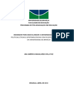 Universidade DE Brasília Faculdade DE Educação Programa de Pós-Graduação em Educação