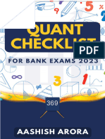 Quant Checklist 369 by Aashish Arora For Bank Exams 2023