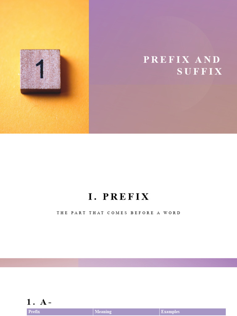 Prefixes and Suffixes Explained | PDF | Adjective | Noun