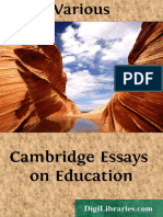 Cambridge Essays On Education