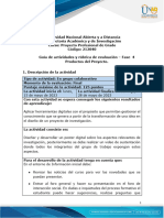 Guía de actividades y rúbrica de evaluación – Fase 4 Productos del Proyecto