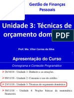 Unidade 3 - Técnicas de Orçamento Doméstico