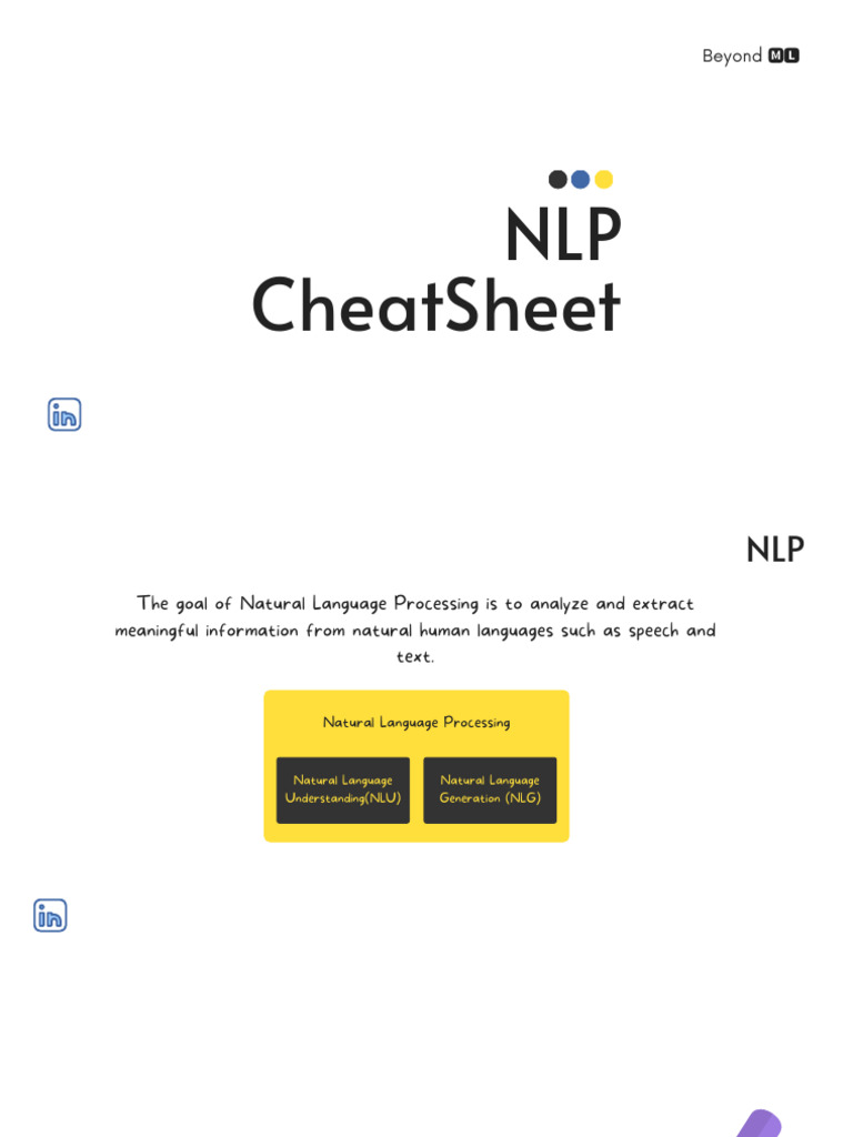 NLP Cheatsheet | PDF