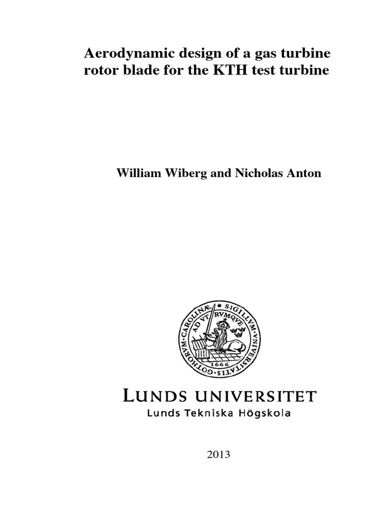Aerodynamic Design of A Gas Turbine Roto | Download Free PDF | Turbine ...