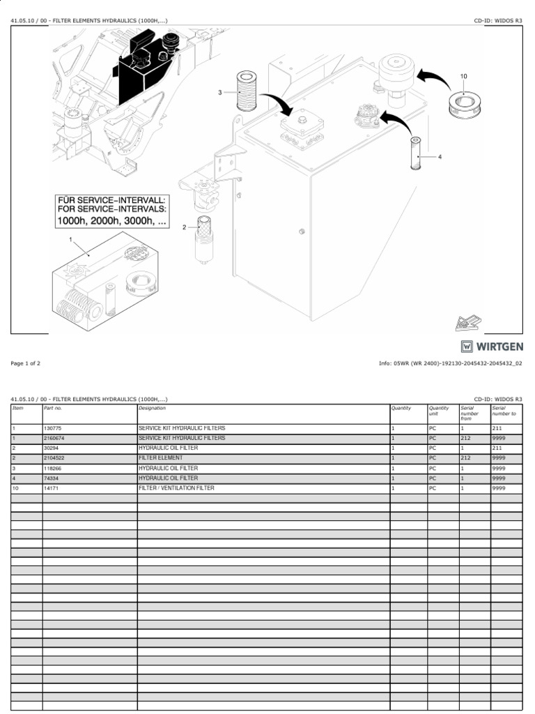 Hanix H26C Hydraulic Filter Kits | PDF
