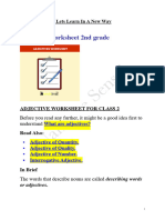 adjective worksheet for class 2