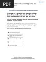 Experimental Evaluation of A Shoulder-Support Exoskeleton For Overhead Work: Influences of Peak Torque Amplitude, Task, and Tool Mass