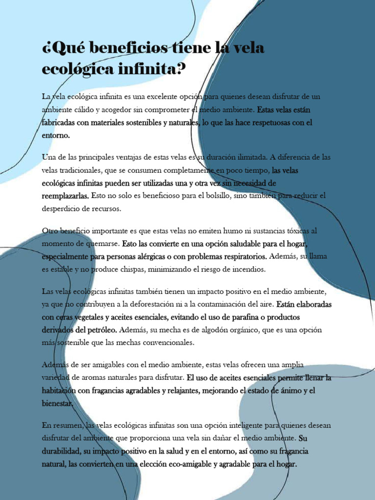 Velas Infinitas | PDF | Vela | Entorno natural
