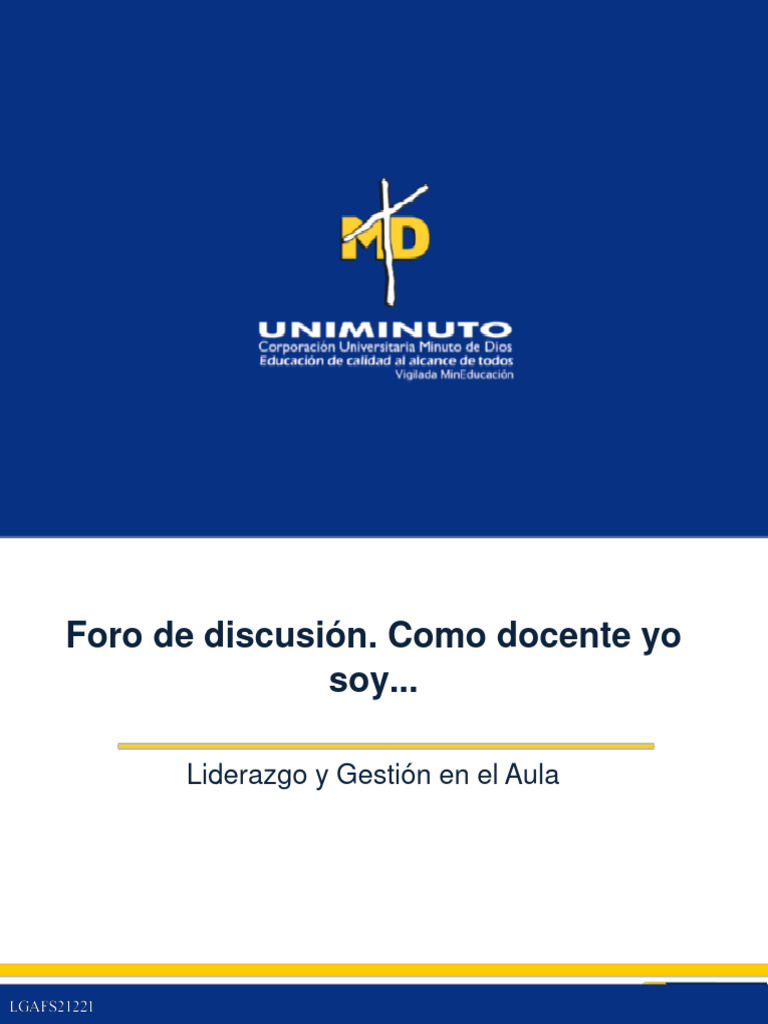 Liderazgo y Gestion en El Aula - Foro S2 NRC 147 | PDF | Maestros ...