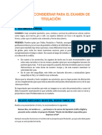 Aspectos a Considerar Para El Examen de Titulación[1]