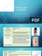 Yodo, Fluor y Cobalto