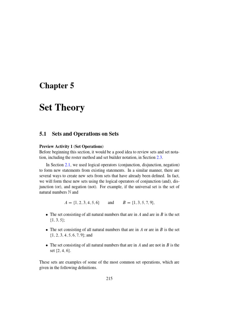 Set Theory | PDF | Set (Mathematics) | Mathematics