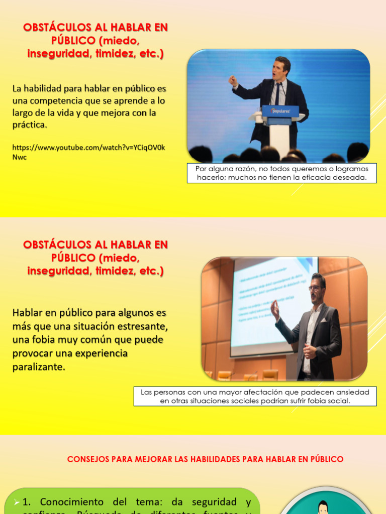 Superando la Inseguridad al Hablar en Público | PDF | Hablar en público ...