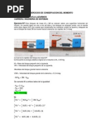 Ejercicios de Conservacion Del Momento