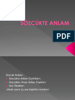 Sözcükte Anlam