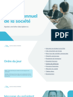 Diaporama Commercial Rapport D'entreprise Annuel Société Géométrique Bleu
