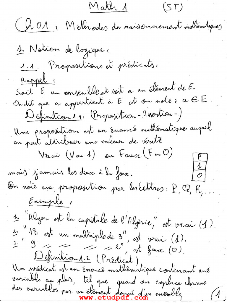 Math 1 | PDF