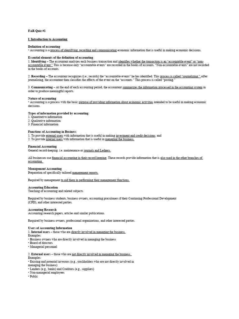 Far Reviewer | PDF | Debits And Credits | Money