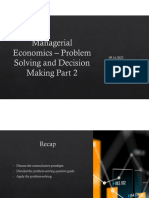 Managerial Economics Problem Solving and Decision Making Part 2