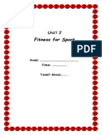 Unit 2 Fitness Fo Sport Booklet
