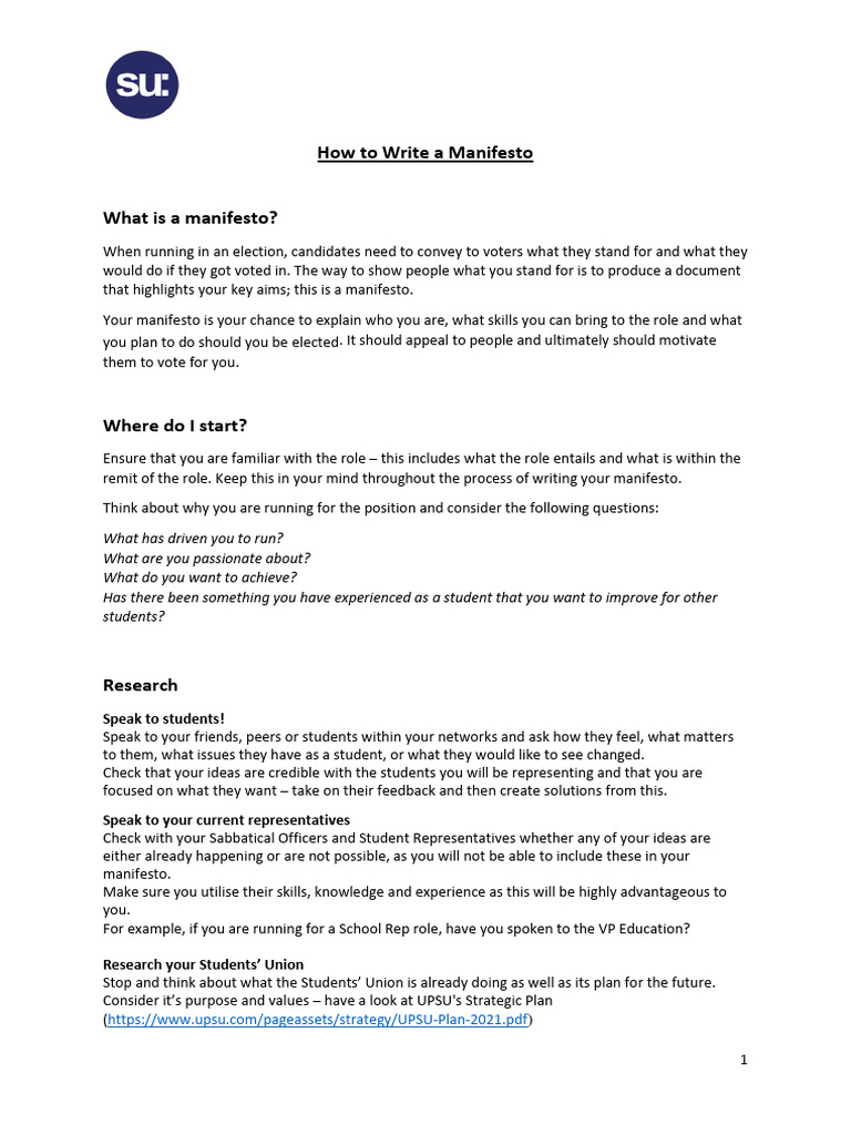 How To Write A Manifesto (2879) | PDF